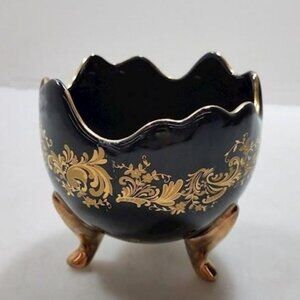 Limoges Black & Gold Half Egg